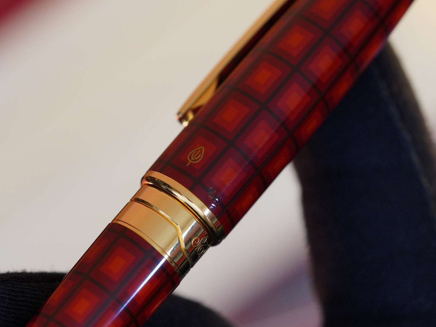 Vintage St Dupont Olympio Limited Vertigo Natural Lacquer Luxury 18k Solid Gold F Fountain Pen