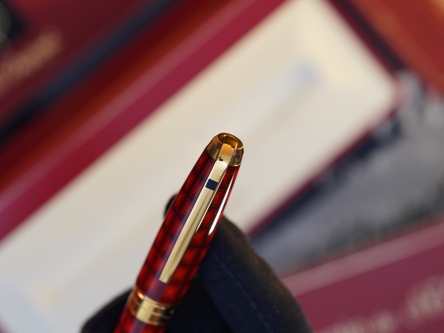 Vintage St Dupont Limited Natural Lacquer Vertigo Luxury 18k Solid Gold M Fountain Pen