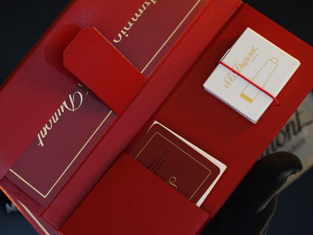 Vintage St Dupont Limited Natural Lacquer Vertigo Luxury 18k Solid Gold M Fountain Pen