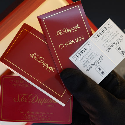 Vintage St Dupont Luxury Ambre Chairman Natural Lacquer 18k Solid Gold M Fountain Pen