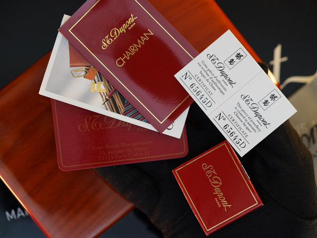 Vintage St Dupont Luxury Ambre Natural Lacquer Chairman 18k Solid Gold M Fountain Pen