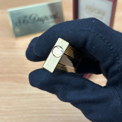 Vintage 1980 Myon Paris made Gold finish with black lacquer / with box / amazing condition close to new / with initial amazing condition