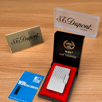 Vintage 1980 Win high quality lighter \ with box and document \ working perfect