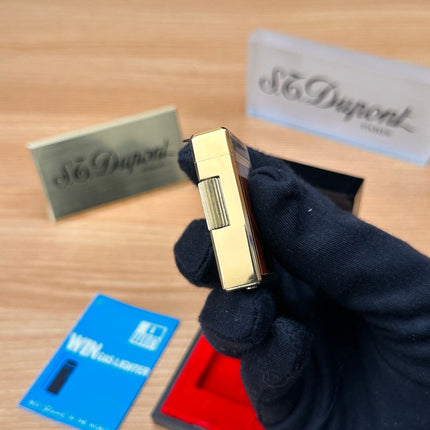Vintage 1980 win 3500 Deluxe 24k electro gold plated rare pipe model / turtle shell lacquer with box working perfect \ premium high quality