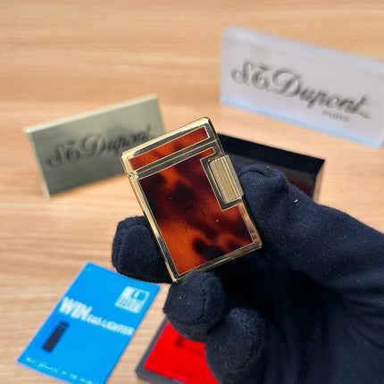 Vintage 1980 win 3500 Deluxe 24k electro gold plated rare pipe model / turtle shell lacquer with box working perfect \ premium high quality
