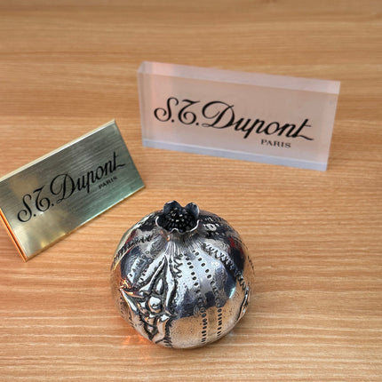 Vintage solid italian Silver Pomegranate with hallmark \ fantastic condition \ impossible to find \ perfect decoration set antique