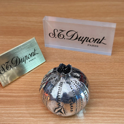 Vintage solid italian Silver Pomegranate with hallmark \ fantastic condition \ impossible to find \ perfect decoration set antique