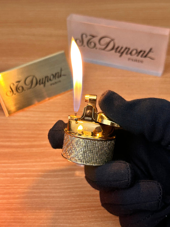 Vintage 1970 Corona Solid 18k Gold basket pattern with 750 hallmark \ fantastic condition \ working perfect amazing decoration