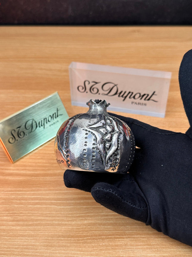 Vintage solid italian Silver Pomegranate with hallmark \ fantastic condition \ impossible to find \ perfect decoration set antique