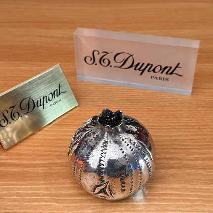 Vintage solid italian Silver Pomegranate with hallmark \ fantastic condition \ impossible to find \ perfect decoration set antique