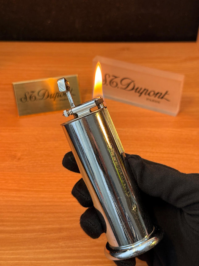 Vintage 1950 Dunhill Parker Roller Beacon Trade Mark Made In England / petrol table lighter / missing screw on top working amazing