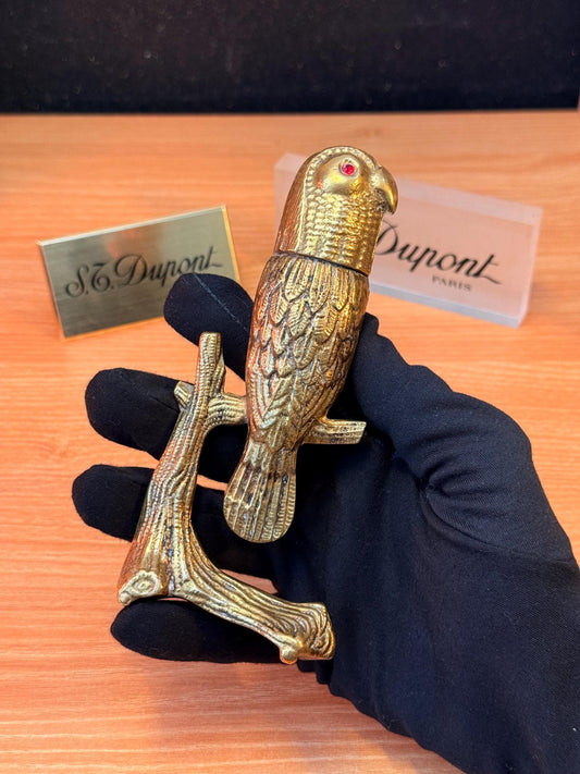 Antique 1945 Solid Bronze The Owl Hidden Lighter Heavy ~600 grams \ perfect rare decorative italian Bronze \ hidden decoration desk table