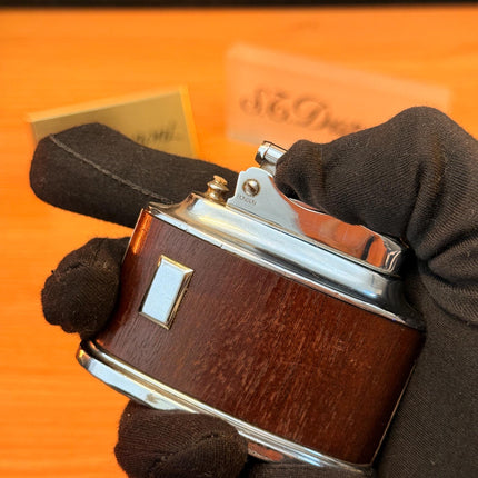 Antique 1941 Ronson Senator Desk Lighter petrol lighter\ working perfect designed with real wood England \ Rare gift decoration antique item