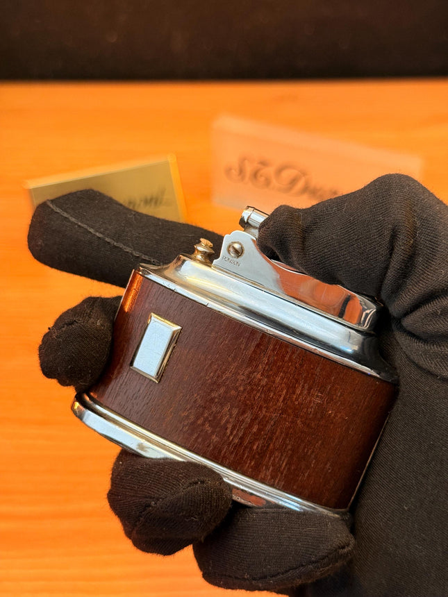 Antique 1941 Ronson Senator Desk Lighter petrol lighter\ working perfect designed with real wood England \ Rare gift decoration antique item