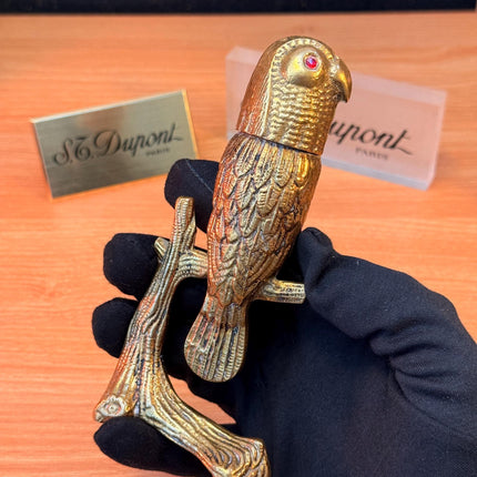 Antique 1945 Solid Bronze The Owl Hidden Lighter Heavy ~600 grams \ perfect rare decorative italian Bronze \ hidden decoration desk table