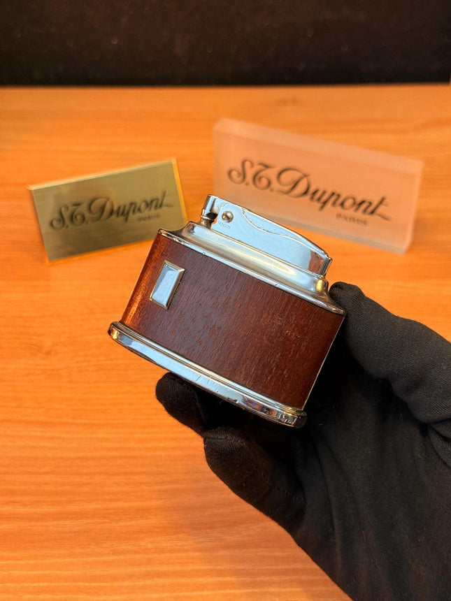 Antique 1941 Ronson Senator Desk Lighter petrol lighter\ working perfect designed with real wood England \ Rare gift decoration antique item