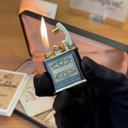 vintage 1980 Colibri of London 24k Gold Finish Colibri Standard \ Collector box with box and documents \ working perfect