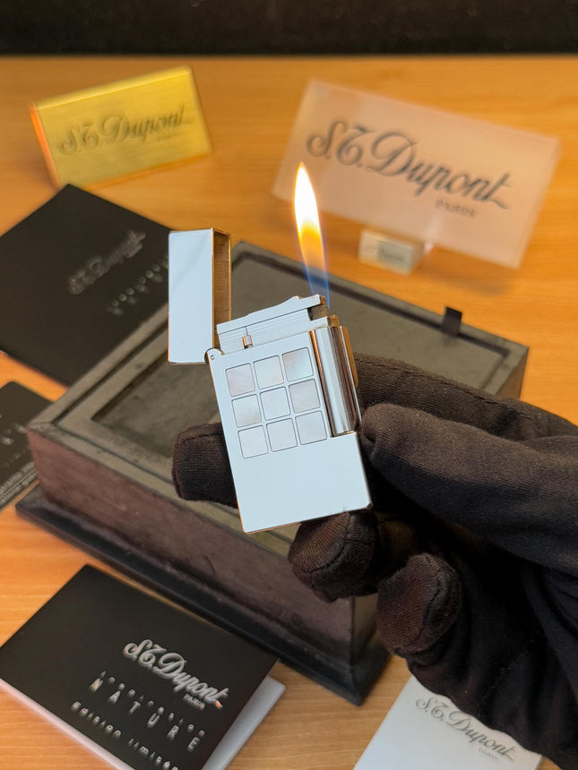 Vintage 2002 St Dupont Inspiration Nature Limited of 2000 in the world Palladium finish Mother of Pearl / with box and documents /pre-owned