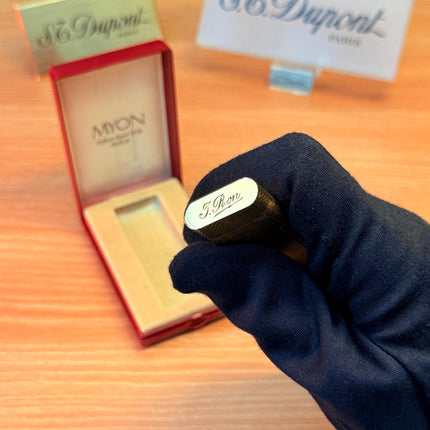 vintage 1970 Rare 24k Gold Finish Myon lighter Paris Made from 1919 with box and documents / working perfect in good condition with initial