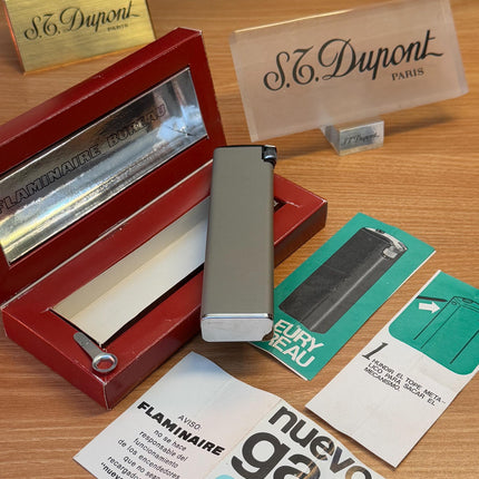 Antique 1957 Flaminaire BULEAU Spain Extremely Rare museum Collector item \ Table lighter box and documents \ working perfect New condition