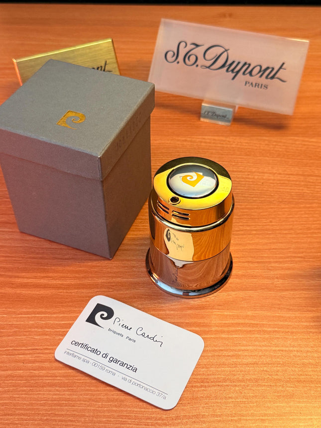 Vintage 1960 Pierre Cardin Table lighter futurestic design perfect decoration \ never used box and document \ rare model ideal gift unique