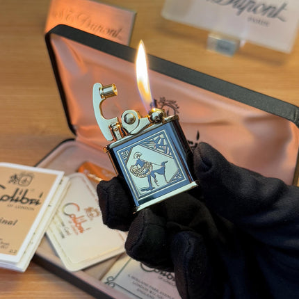 vintage 1980 Colibri of London 24k Gold Finish Colibri Standard \ Collector box with box and documents \ working perfect