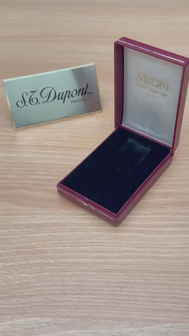 Vintage 1980 Myon Paris made Gold finish with black lacquer / with box / amazing condition close to new / with initial amazing condition