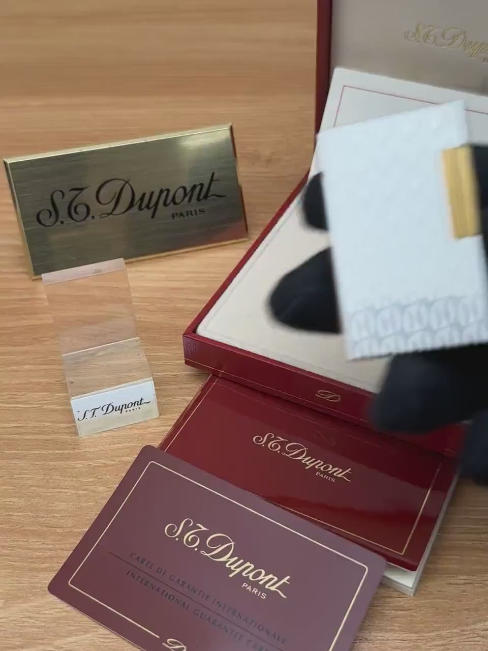 Authentic 1980 St dupont ligne 1 rare Heavy Silver & Gold Plated working amazing / full set with box and documents / initial