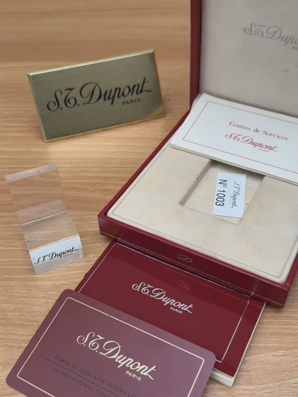 Vintage 1990 St dupont line 1 Heavy Silver Plated working perfect Rare pipe flame / full set with box and documents / pre-owned with initial