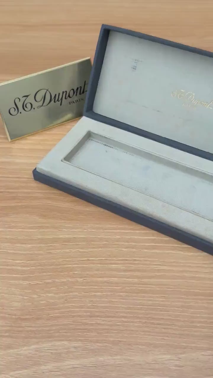 Vintage 1970 St Dupont ligne 1 early version Silver Finish Diamond Head Table Lighter