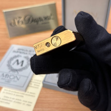 Vintage 1980 Myon 24k Gold Plated 5 face Rare Red lacquer \ full set with box and document \ working perfect \ good condition pre-owned