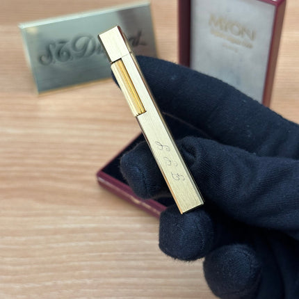 Vintage 1980 Myon Paris made Gold finish with black lacquer / with box / amazing condition close to new / with initial amazing condition