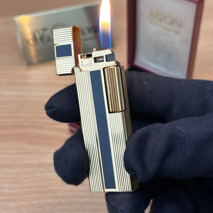 Vintage 1980 Myon Paris made Gold finish with black lacquer / with box / amazing condition close to new / with initial amazing condition