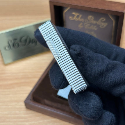 Vintage 1970 masterpiece John Sterling made by Colibri solid 925 sterling silver factory \ NOS never used working perfect box and document