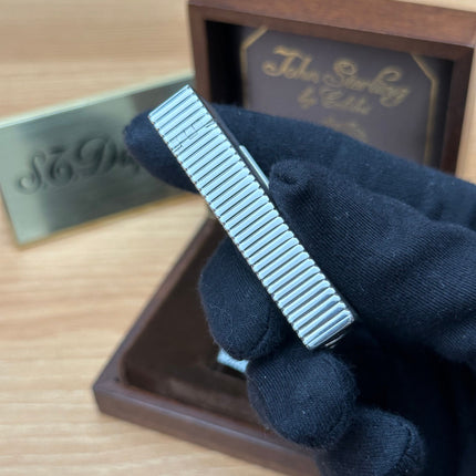 Vintage 1970 masterpiece John Sterling made by Colibri solid 925 sterling silver factory \ NOS never used working perfect box and document