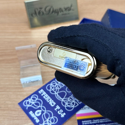 Vintage 1980 Saffa heavy 24k Gold Plated \ never used with box and documents \ working perfect- best cigar accessories gift