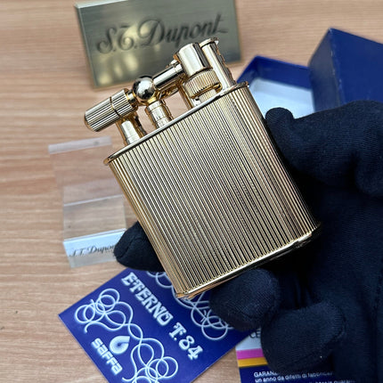 Vintage 1980 Saffa heavy 24k Gold Plated \ never used with box and documents \ working perfect- best cigar accessories gift