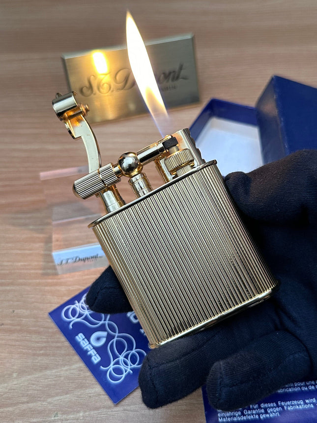 Vintage 1980 Saffa heavy 24k Gold Plated \ never used with box and documents \ working perfect- best cigar accessories gift