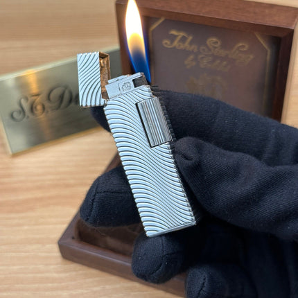 Vintage 1970 masterpiece John Sterling made by Colibri solid 925 sterling silver factory \ NOS never used working perfect box and document