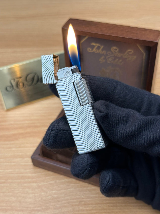 Vintage 1970 masterpiece John Sterling made by Colibri solid 925 sterling silver factory \ NOS never used working perfect box and document