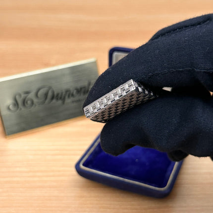 Vintage Tiffany & Co. Art Deco Sterling Silver Basket Weave Lighter \ amazing condition \ working perfect