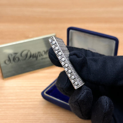 Vintage Tiffany & Co. Art Deco Sterling Silver Basket Weave Lighter \ amazing condition \ working perfect