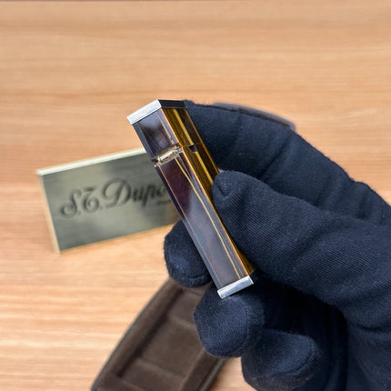 Vintage 1970 Rare Solid sterling Silver handmade Hallmarked Tiger's eye \ luxury 1970 solid silver lighter \ working perfect